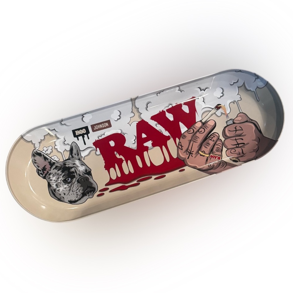 *RARE* RAW Graphic Rolling Tray in Beige and Red